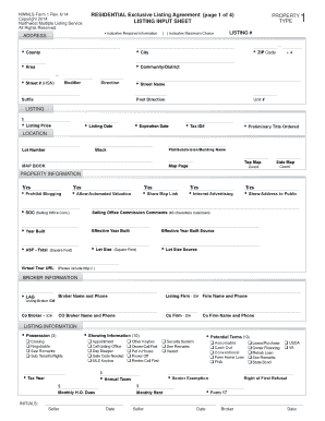 NWMLS Residential Exclusive Listing Agreement