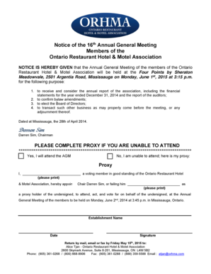 Notice of Annual General Meeting