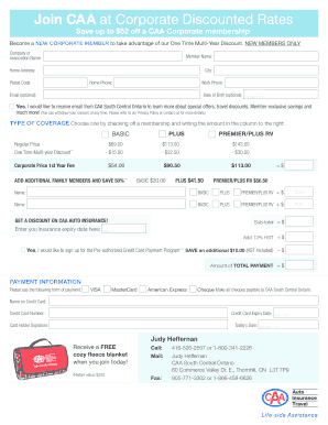 CAA Corporate Membership Application Form