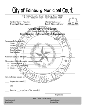 Court Request Form