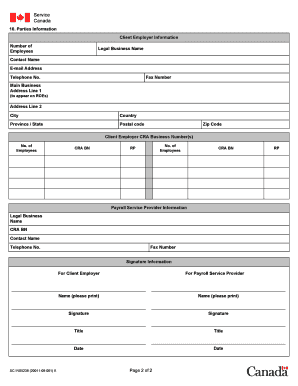Canada ROE Web Client Employer Consent Form