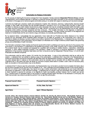 Authorization for Release of Information