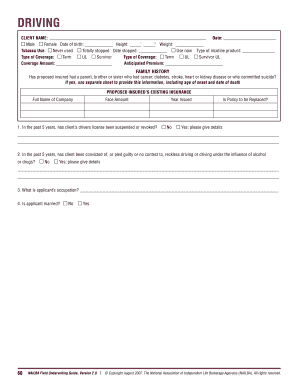 Life Insurance Application Form