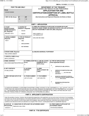TTB Label Approval Application