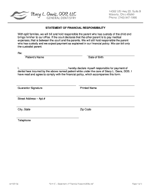 Statement of Financial Responsibility