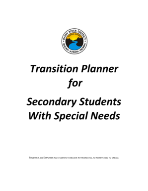 Transition Planner for Secondary Students with Special Needs