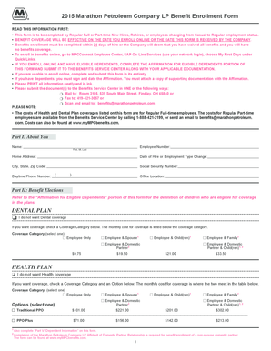 Marathon Petroleum Company LP Benefit Enrollment Form