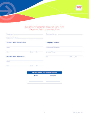 Marathon Petroleum New Hire Expense Reimbursement Plan