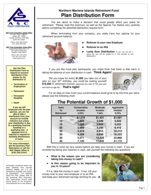 Northern Mariana Islands Retirement Fund Distribution Form