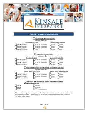 Application for Clinics Insurance Coverage