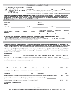 Trust Account Opening Form