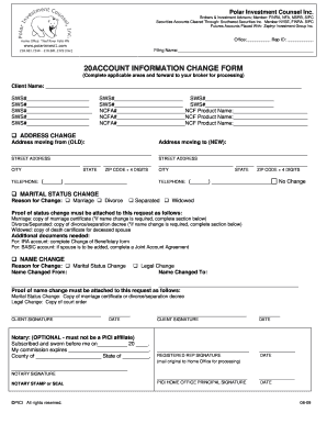 Account Information Change Form