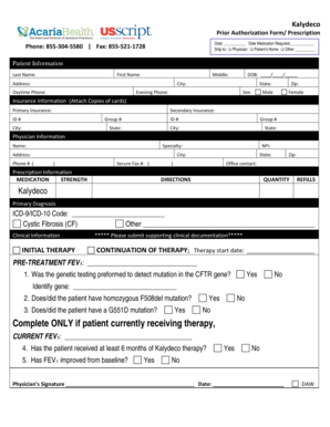 Kalydeco Prior Authorization Form