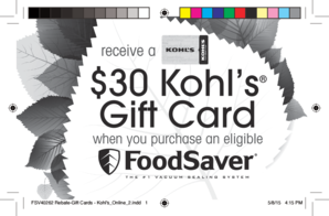 Kohl's FoodSaver Rebate Form