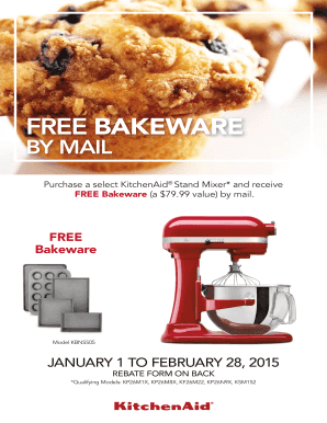 KitchenAid Stand Mixer Rebate Form