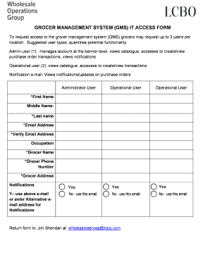 GMS IT Access Form