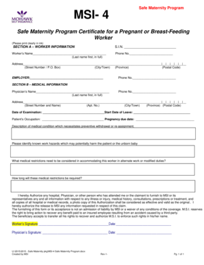 Safe Maternity Program Certificate