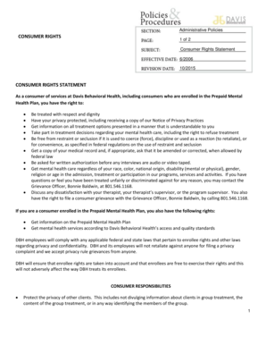 Consumer Rights Statement