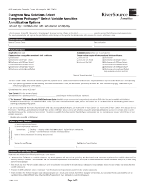 Annuity Payment Plan Request Form