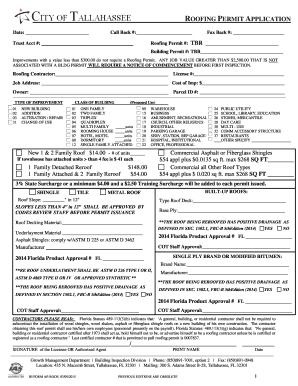 Florida Roofing Permit Application