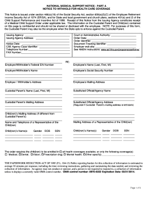 National Medical Support Notice