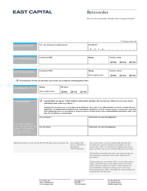 East Capital Fund Transfer Form