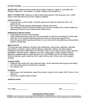 Nifedipine Medication Guide