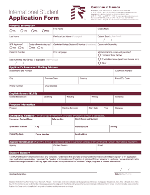 International Student Application Form