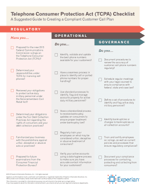 Telephone Consumer Protection Act (TCPA) Compliance Checklist