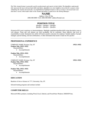 Professional Resume Template