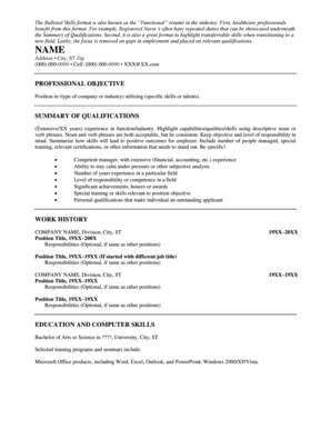 Functional Resume Template