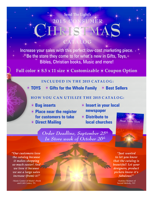 2015 Christmas Catalog Order Form