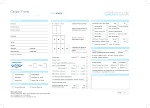Order Form for Bevelled System - Linear