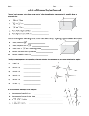 Geometry Classwork