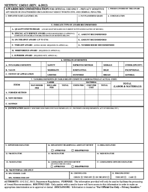 Awards Recommendation Form
