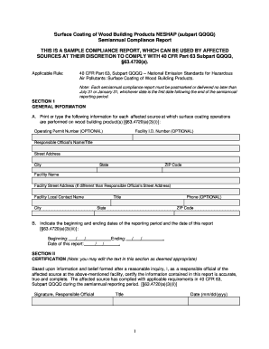 Surface Coating Compliance Report