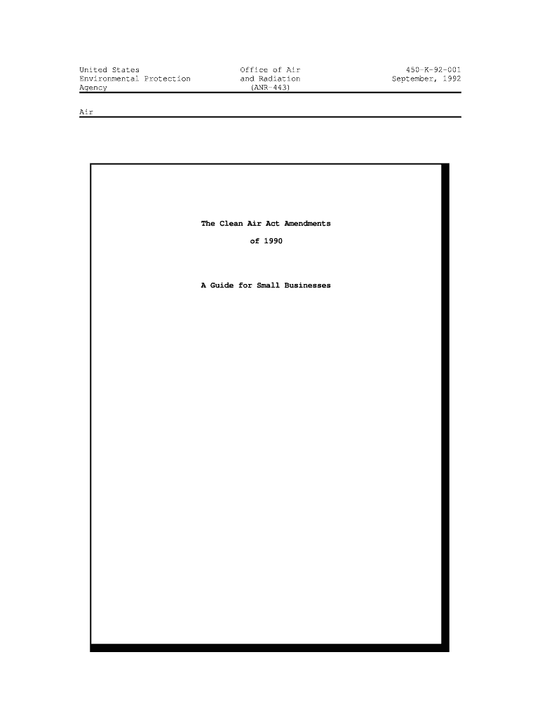 Summary of the Clean Air ActLaws and RegulationsUS EPA Preview on Page 1