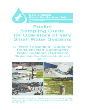 Pocket Sampling Guide for Operators of Very Small Water Systems