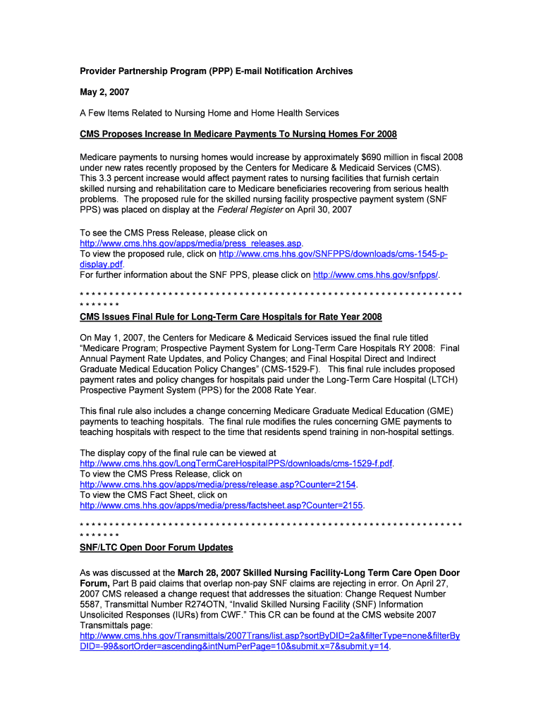 A Few Items Related to Nursing Home and Home Health Services Preview on Page 1