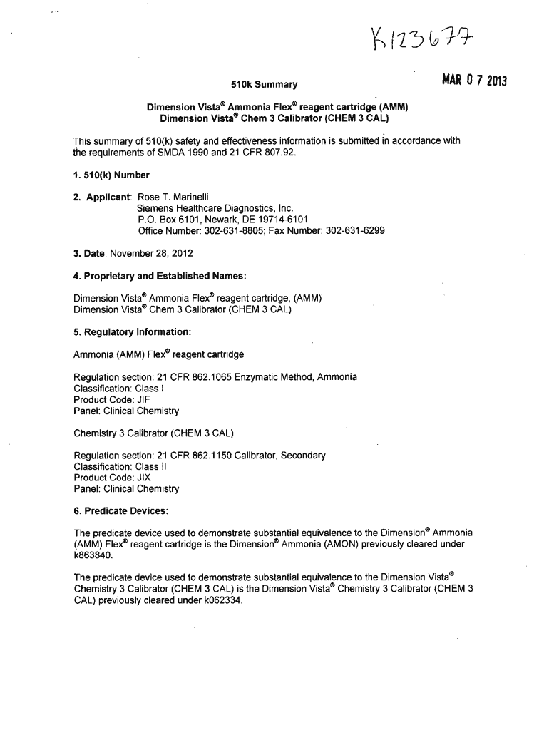 k123677 - Accessdata FDA - Food and Drug Administration Preview on Page 1