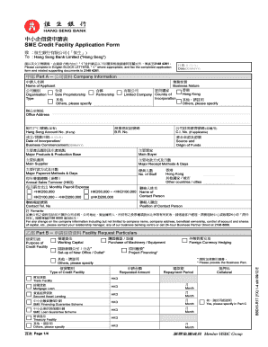 SME Credit Facility Application Form