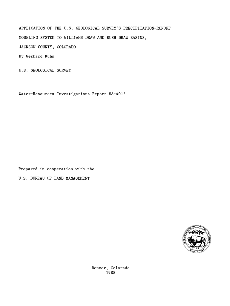 application of the us geological survey's precipitation-runoff Preview on Page 1