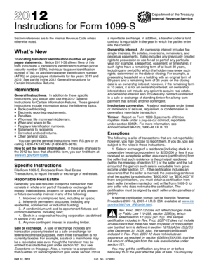 Instructions for Form 1099-S (2012)