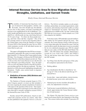 IRS Area-To-Area Migration Data