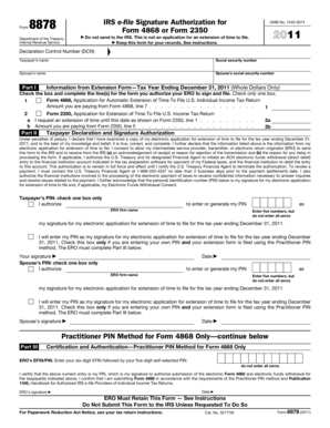 IRS Form 8878 Signature Authorization