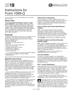 Instructions for Form 1099-Q (2010)