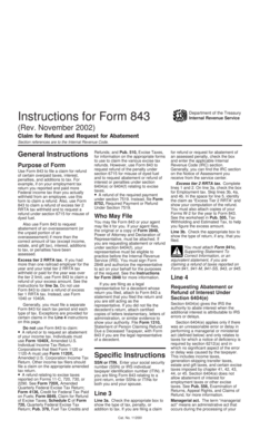 IRS Form 843 Instructions