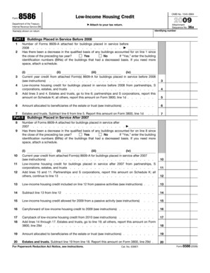 Form 8586 Low-Income Housing Credit