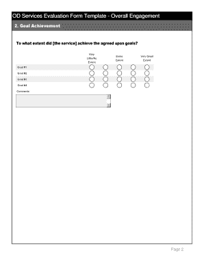 OD Services Evaluation Form Template - Overall Engagement