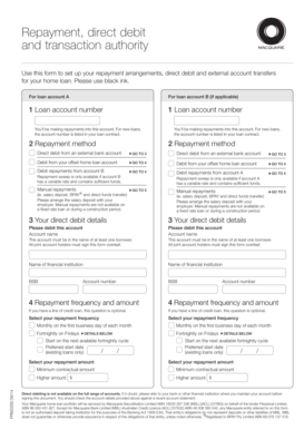 Home Loan Repayment and Direct Debit Form